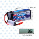【Buy one get two】11.1V 3S RC Lipo Battery 35C 1100mAh with JST Plug for RC Drone Racing (2 Units/Pack)