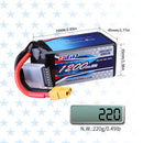 【Sunpadow】6S 22.2V Lipo Battery 1200mAh 120C Soft Pack with XT60 for RC Airplane 2 Packs (Buy One Get Two)