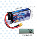 7.4V 2S RC Lipo Battery 20C 1350mAh with XT30 Plug for RC Airplane Racing 2 Packs (Buy One Get Two)