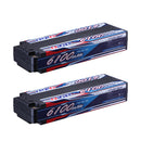 7.4V Lipo Battery 2S 6100mAh 70C Hard Case with 4mm Bullet for RC Car Hobby