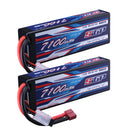 2S Lipo Battery 7.4V 7100mAh 70C Hard Case with Deans T Plug for RC Truck Hobby