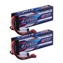 【Buy one get two】7.4V 2S Lipo Battery 6100mAh 70C Hard Case with Deans T Plug for RC Truck