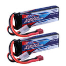 2pcs 2S Lipo Battery 7.4V 2200mAh 40C Soft Pack with Deans T Plug for RC Car Hobby