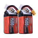 Sunpadow 6S 22.2V Lipo Battery 1500mAh 120C Soft Pack with XT60 for RC FPV Racing 2 Packs