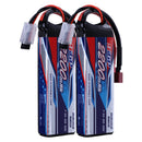 2pcs 2S Lipo Battery 7.4V 2200mAh 40C Soft Pack with Deans T Plug for RC Car Hobby