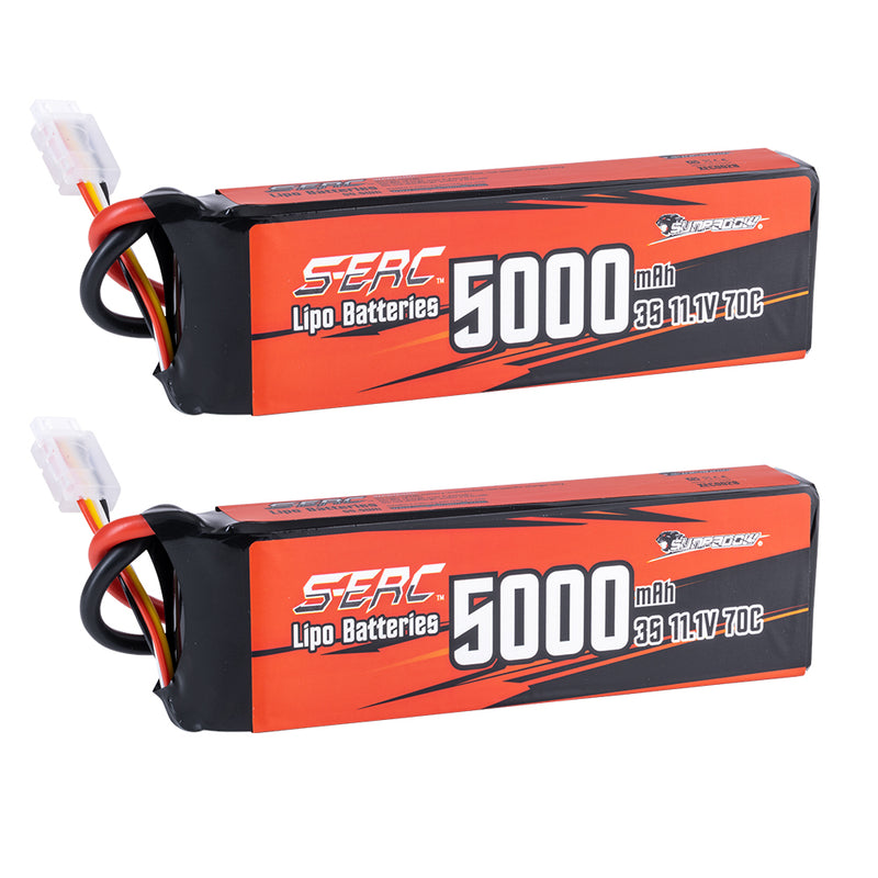 【Sunpadow】2x 3S lipo battery 5000mAh 70C EC5 Plug for RC Car Trucks traxxas Drone Helicopter RC tank