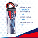 【Buy one get two】4S lipo battery 3300mAh 130C with XT60 Plug for RC Car Vehicle RC Boat RC Trucks RC truggy