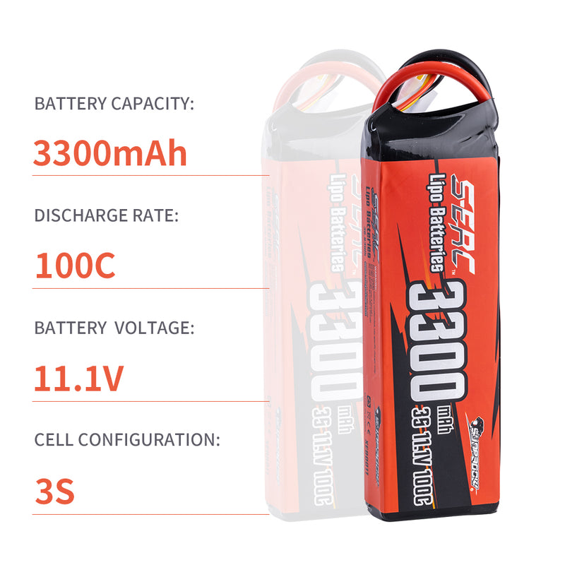 【Sunpadow】2pcs 3S lipo battery 3300mAh 100C with XT60 Plug for RC Car rc trucks traxxas Hobby Vehicle tank