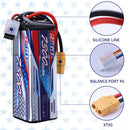 4S 14.8V Lipo Battery 7300mAh 70C Soft Pack with XT90 Connector for RC Car Hobby