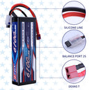 【Buy one get two】7.4V 2S Lipo Battery 6100mAh 70C Hard Case with Deans T Plug for RC Truck