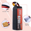 【Sunpadow】6S lipo battery 23.1V 8200mAh 120C with XT60 for RC Drone FPV Helicopter Desert Hobby