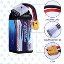 【Sunpadow】6S 22.2V Lipo Battery 1200mAh 120C Soft Pack with XT60 for RC Airplane 2 Packs (Buy One Get Two)
