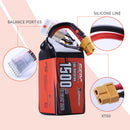 Sunpadow 6S 22.2V Lipo Battery 1500mAh 120C Soft Pack with XT60 for RC FPV Racing 2 Packs