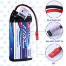 【Buy one get two】11.1V 3S RC Lipo Battery 35C 1100mAh with JST Plug for RC Drone Racing (2 Units/Pack)