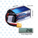 【Buy one get two】 22.2V 6S Lipo Battery 1400mAh 130C Soft Pack with XT60 Plug for RC FPV Drone