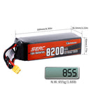 【Sunpadow】6S lipo battery 23.1V 8200mAh 120C with XT60 for RC Drone FPV Helicopter Desert Hobby