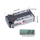 2024 Sunpadow HV Series Lipo Battery 8200mAh 7.6V 2S2P 140C with 5mm Bullet for RC Car Match 10pcs
