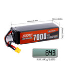 【Sunpadow】6S lipo battery 7000mAh 120C with XT60 Plug for RC Car rc trucks traxxas Hobby Vehicle tank