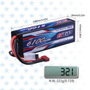 【Buy one get two】7.4V 2S Lipo Battery 6100mAh 70C Hard Case with Deans T Plug for RC Truck