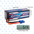 【Buy one get two】4S 14.8V 6400mAh 100C Lipo Battery EC5 Plug for RC Car Plane DJI Truck Tank Buggy Racing Boat Models