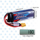 2pcs 3S 11.1V Lipo Battery 25C 2250mAh with XT60 Plug for RC Quadcopter Hobby