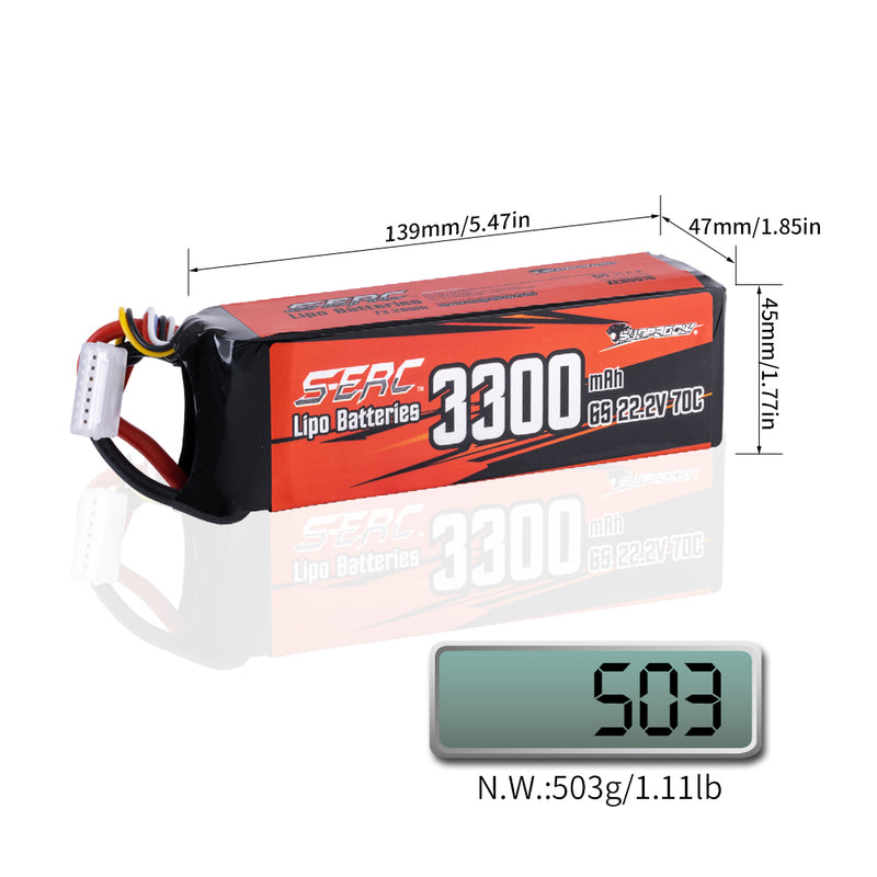 【Sunpadow】6S lipo battery 3300mAh 70C XT60 Plug for RC Car Truck Vehicle Buggy Hobby
