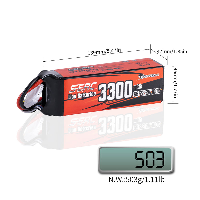 【Sunpadow】6S lipo battery 3300mAh 100C with XT60 Plug for RC Car Vehicle RC Boat RC Trucks RC truggy