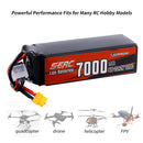 【Sunpadow】6S lipo battery 7000mAh 120C with XT60 Plug for RC Car rc trucks traxxas Hobby Vehicle tank