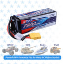 4S 14.8V Lipo Battery 7300mAh 70C Soft Pack with XT90 Connector for RC Car Hobby