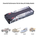 2024 Sunpadow HV Series Lipo Battery 6100mAh 7.6V 2S1P 140C with 4mm Bullet for RC Car Play