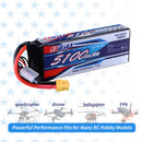 【Buy one get two】3S 11.1V RC Lipo Battery 20C 5100mAh with XT60 Plug for RC Drone Hobby