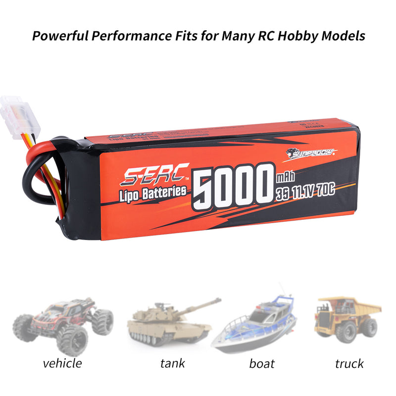 【Sunpadow】2x 3S lipo battery 5000mAh 70C EC5 Plug for RC Car Trucks traxxas Drone Helicopter RC tank