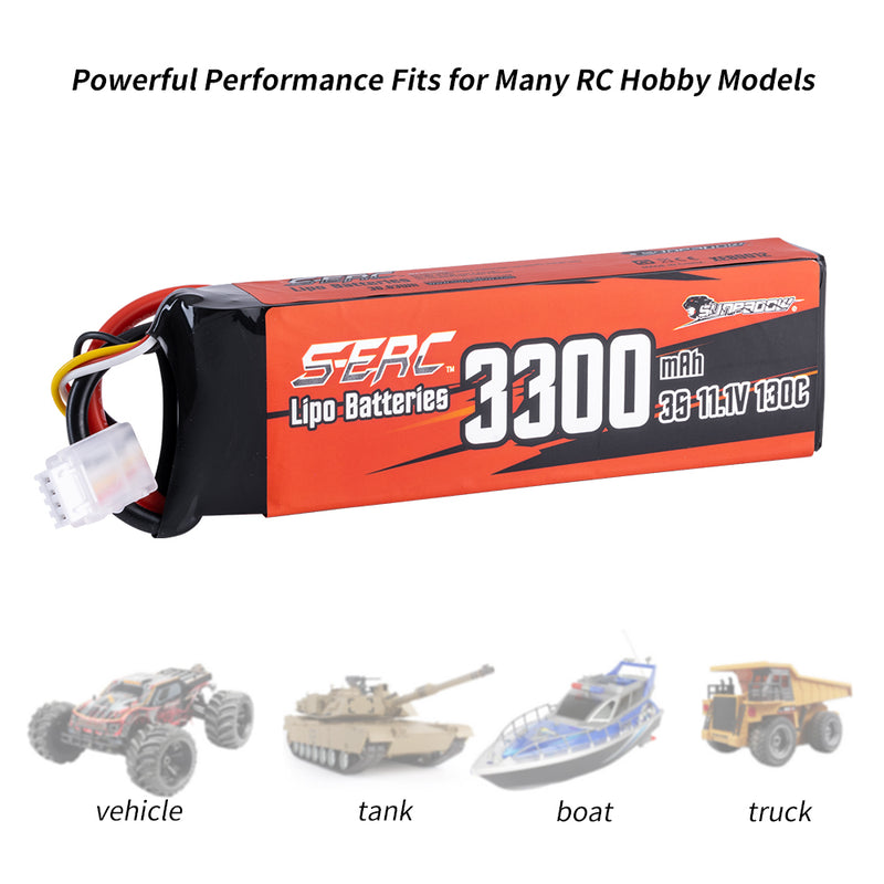 【Sunpadow】2pcs 3S lipo battery 3300mAh 130C with XT60 Plug for RC Car rc trucks traxxas Hobby Vehicle tank