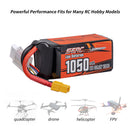 【Sunpadow】6S Lipo Battery 22.2V 1050mAh 130C Soft Pack with XT60 Plug for RC FPV Racing