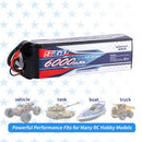 130C Lipo Battery 14.8V 6000mAh Soft Pack with Deans T Connector For RC Car truck boat