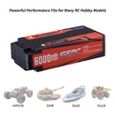 Sunpadow Lipo Battery 6000mAh 2S2P 7.6V 100C with 4mm Bullet STICK for RC Car Race