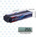 7.4V Lipo Battery 2S 6100mAh 70C Hard Case with 4mm Bullet for RC Car Hobby