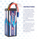 【Buy one get two】4S 14.8V 6400mAh 100C Lipo Battery EC5 Plug for RC Car Plane DJI Truck Tank Buggy Racing Boat Models