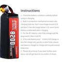 【Sunpadow】6S lipo battery 23.1V 8200mAh 120C with XT60 for RC Drone FPV Helicopter Desert Hobby