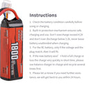 【Sunpadow】14.8V 4S Lipo Battery 1800mAh 130C Soft Pack with XT60 Connector for RC FPV