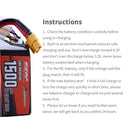 Sunpadow 6S 22.2V Lipo Battery 1500mAh 120C Soft Pack with XT60 for RC FPV Racing 2 Packs