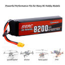 【Sunpadow】3S lipo battery 11.55V 8200mAh 120C XT60 Plug for RC Car Truck Vehicle Buggy Hobby