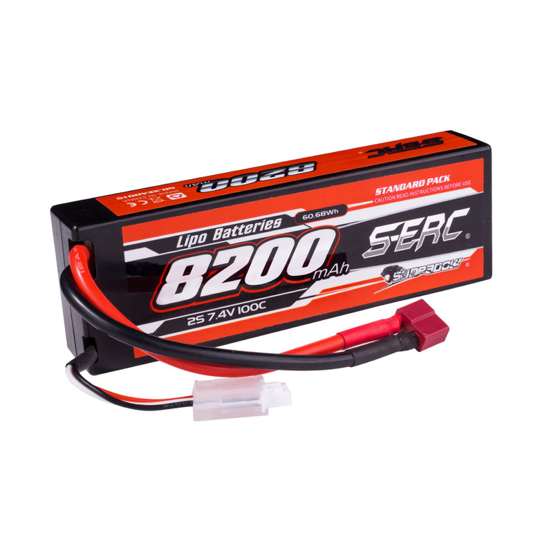 【Sunpadow】 2S 7.4V Lipo Battery 100C 8200mAh T Plug  for RC Car Plane DJI Truck Tank Buggy Racing Boat Models