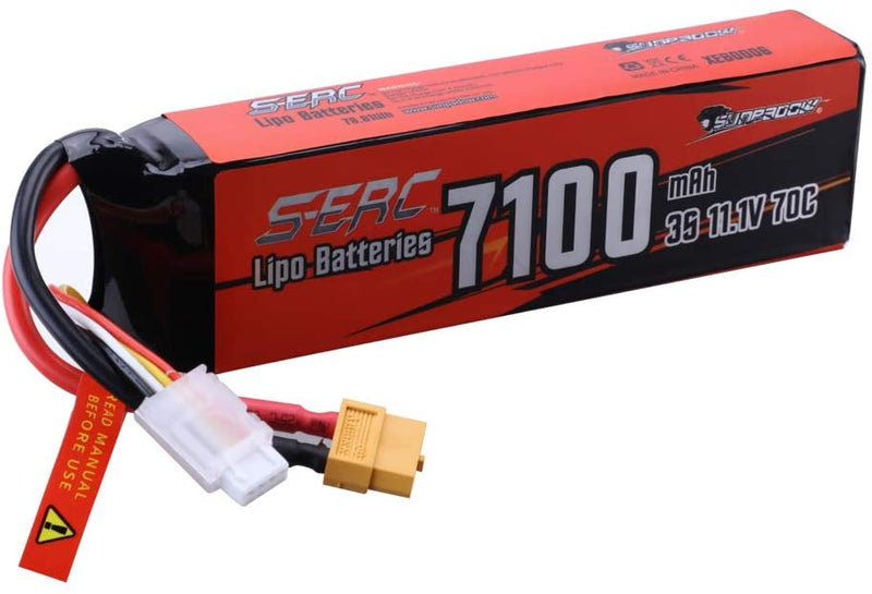 【Sunpadow】3S RC Lipo Battery 11.1V 70C 7100mAh Soft Pack with XT60 Connector