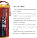 【Sunpadow】2pcs 14.8V 4S RC Lipo Battery 25C 2250mAh with XT60 Plug for RC Airplane Racing Hobby