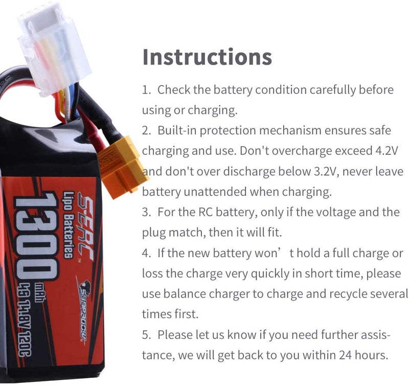 【Sunpadow】 4S 14.8V Lipo Battery 1300mAh 120C Soft Pack with XT60 Connector for FPV 2 Packs (Buy One Get Two)