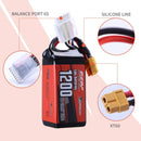 【Sunpadow】6S 22.2V Lipo Battery 1200mAh 120C Soft Pack with XT60 for RC Airplane 2 Packs (Buy One Get Two)