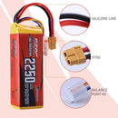【Sunpadow】2pcs 14.8V 4S RC Lipo Battery 25C 2250mAh with XT60 Plug for RC Airplane Racing Hobby