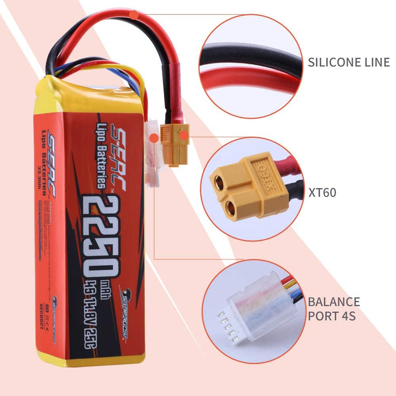 Batterie Lipo 4S 14.8V 6000mAh 60C-XT60