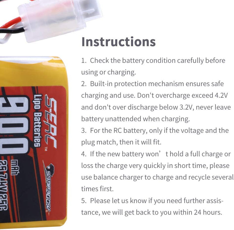 Spare Lipo Battery 7,4V 1900mAh 12C 2S Align Battery Drone Helicopter Car